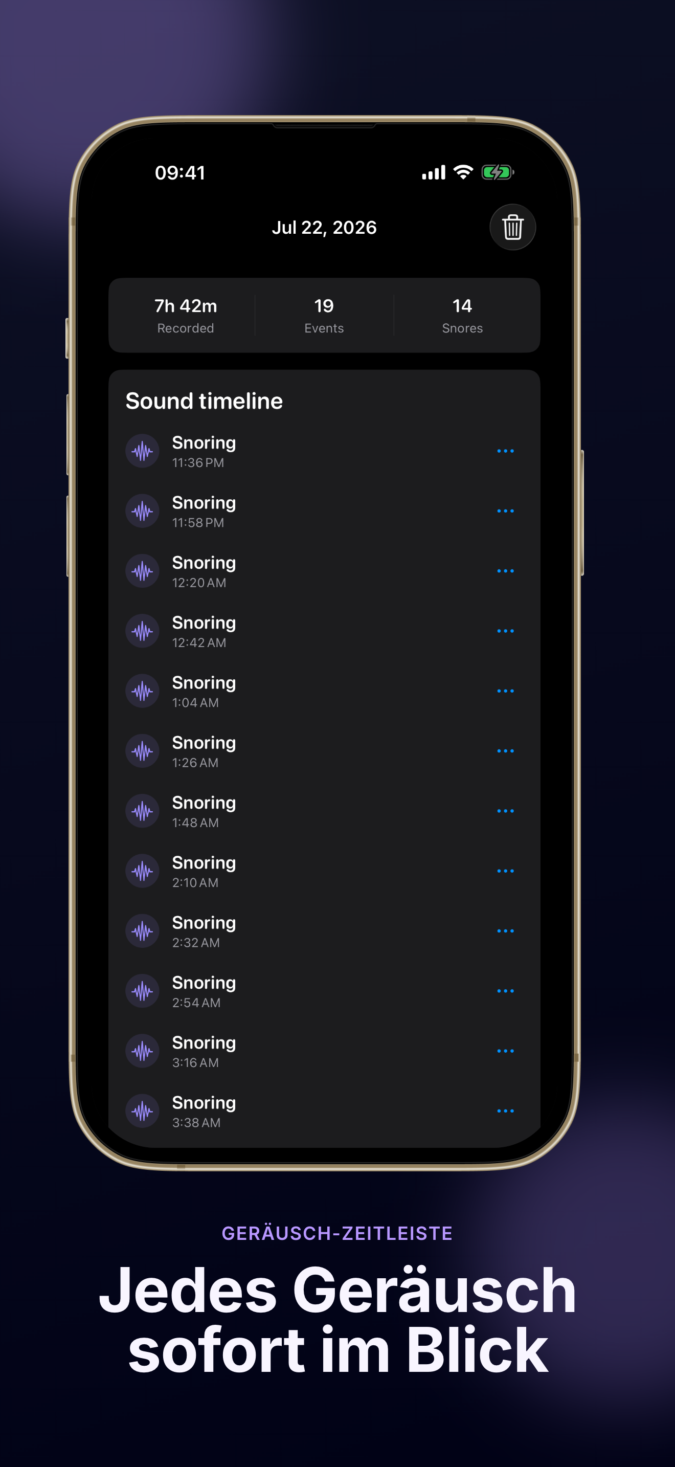 Snore Diary screenshot 2