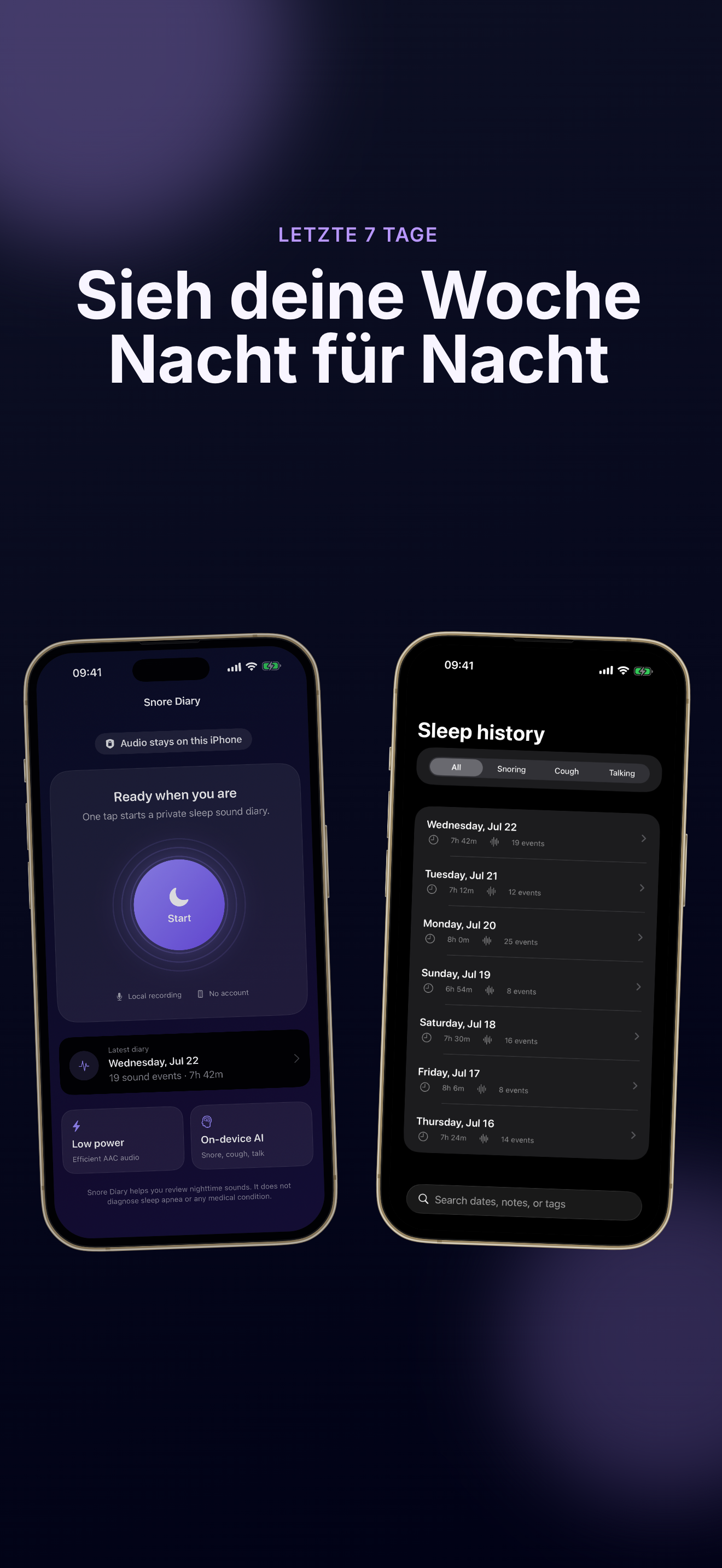 Snore Diary screenshot 3