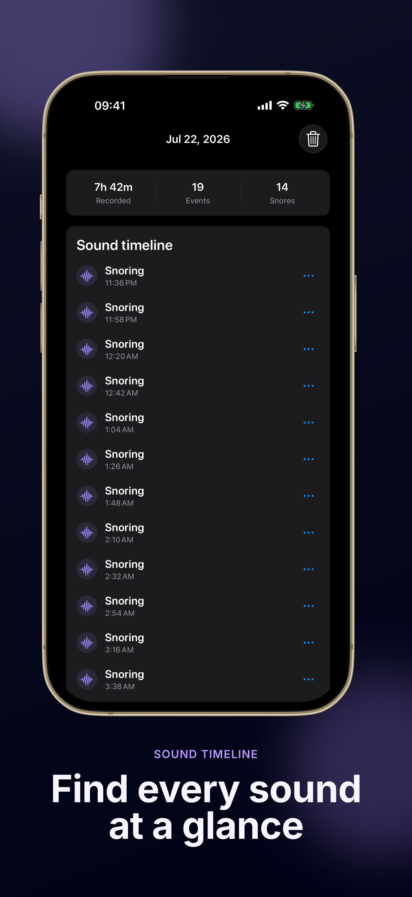 Snore Diary screenshot 2