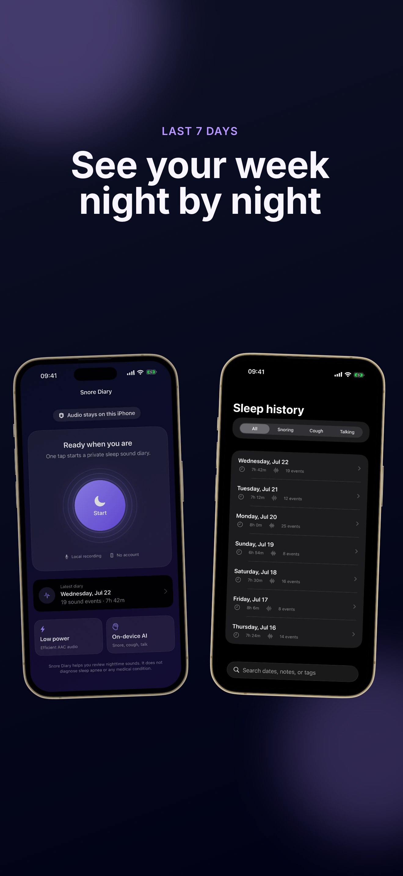 Snore Diary screenshot 3