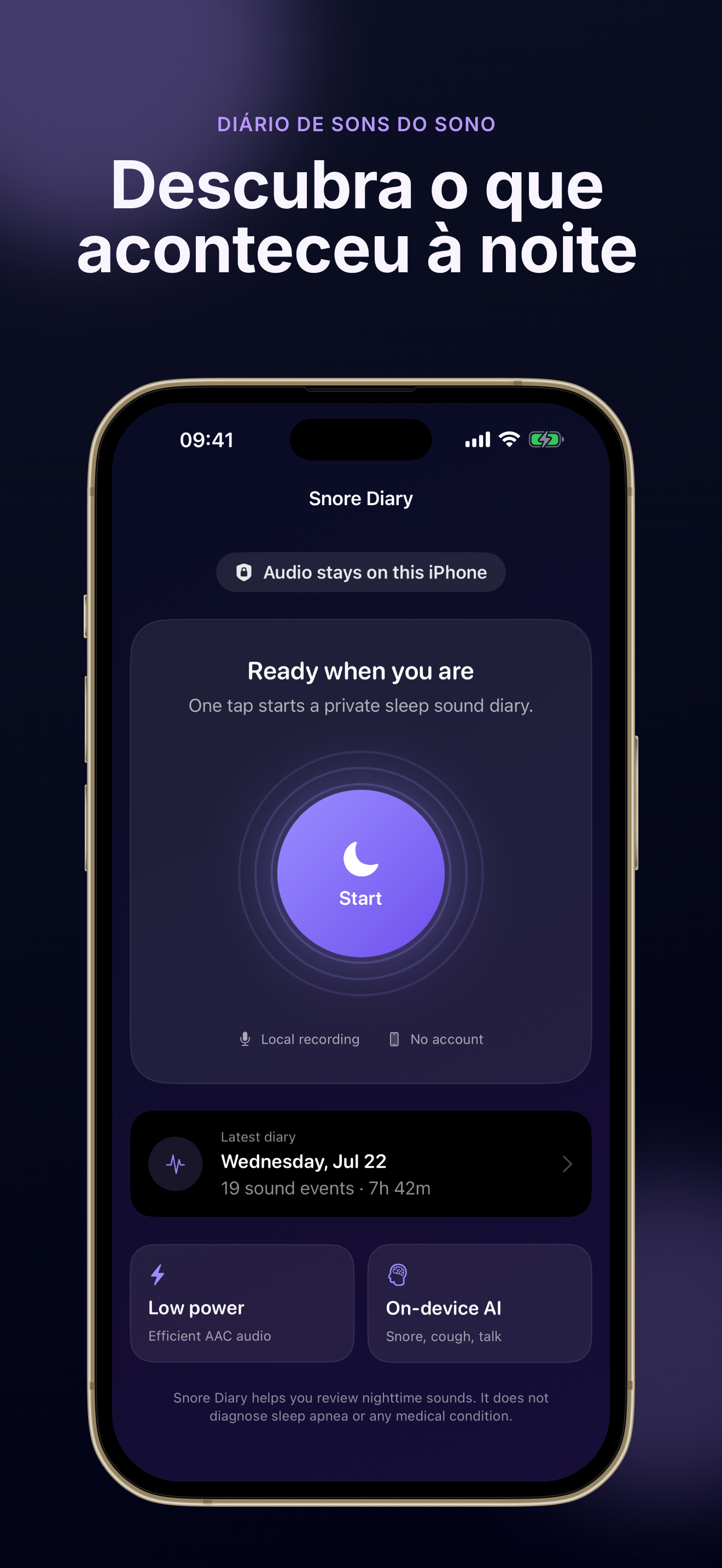 Snore Diary screenshot 1